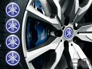 Yamaha Radaufkleber Logo Hochwertige Epoxy-Edition